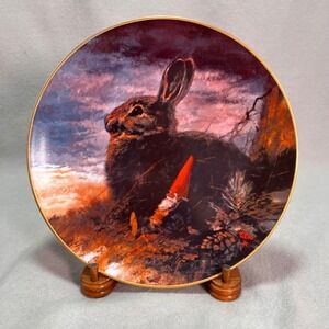 Rien Poortvliet The Lookouts Plate Three Fall Gnomes Four Seasons Collector